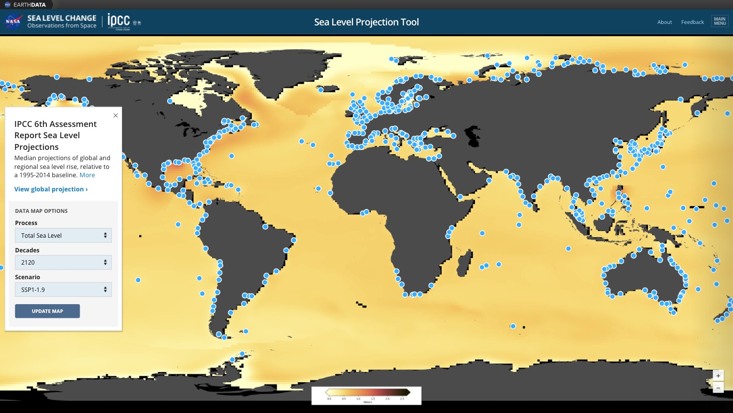 NASA Sea level projection tool - International Society for Geomorphometry